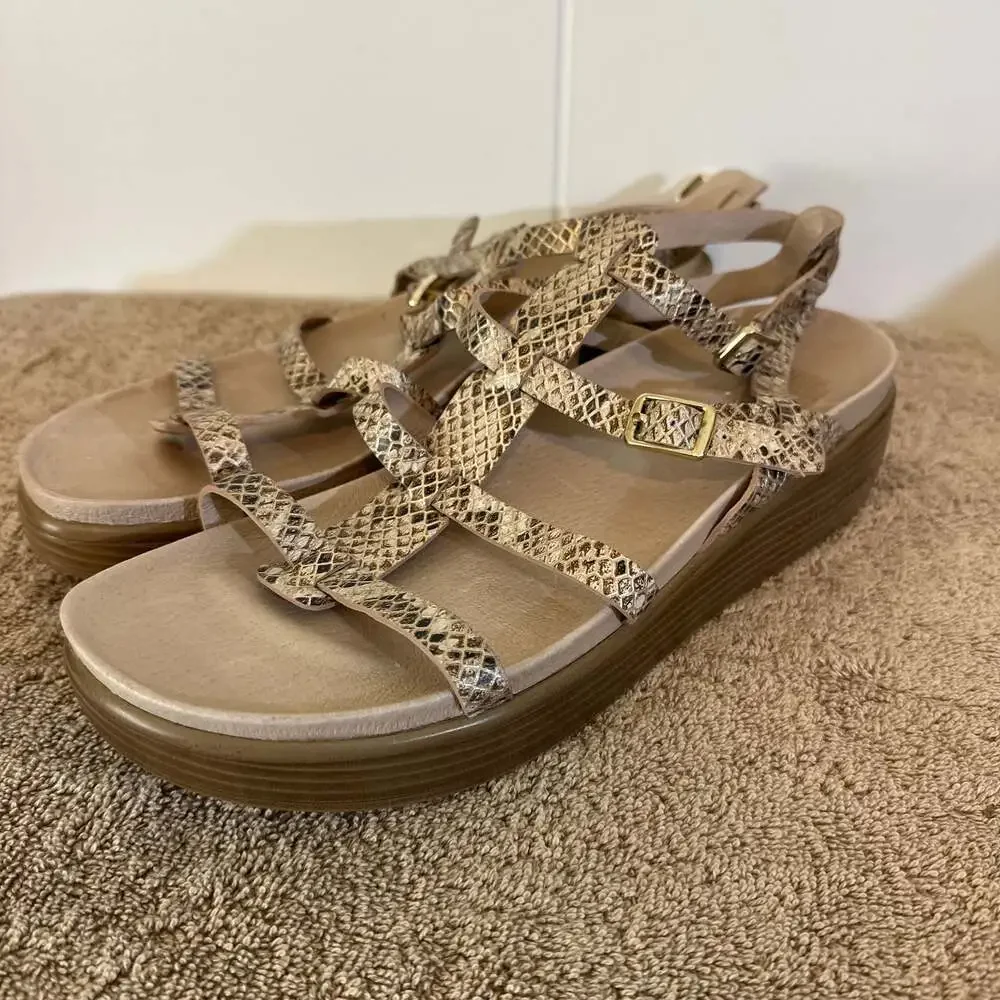Donald Pliner Women's Disco Lizard Print Leather Platform Sandal Size 10M NEW - Picture 2 of 8